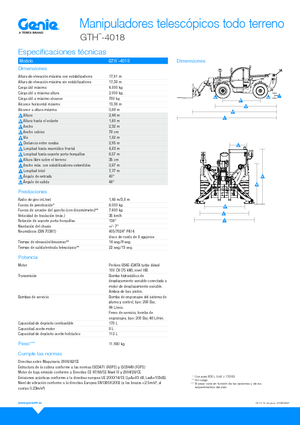 Teleskopické manipulátory Genie GTH4018