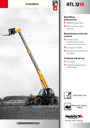 Teleskopické manipulátory Haulotte HTL3210