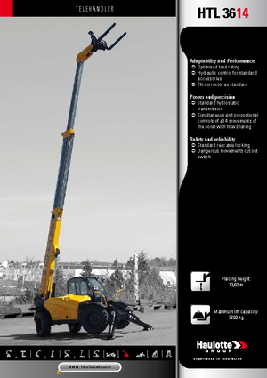 Teleskopické manipulátory Haulotte HTL3614