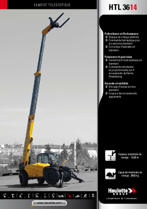 Teleskopické manipulátory Haulotte HTL3614