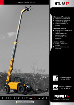 Teleskopické manipulátory Haulotte HTL3617