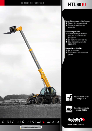 Teleskopické manipulátory Haulotte HTL4010
