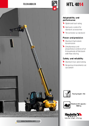 Teleskopické manipulátory Haulotte HTL4014