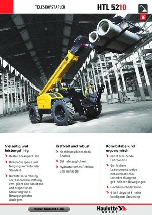 Teleskopické manipulátory Haulotte HTL5210