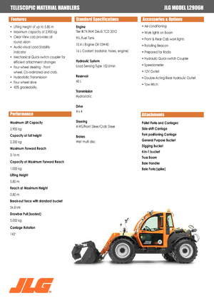 Teleskopické manipulátory JLG L 2906 H