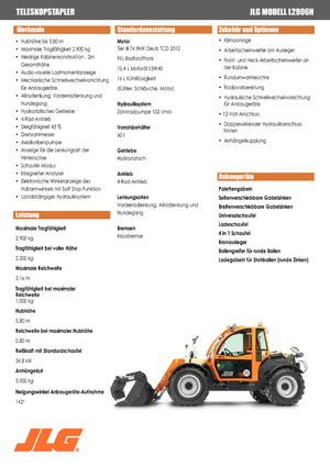 Teleskopické manipulátory JLG L 2906 H
