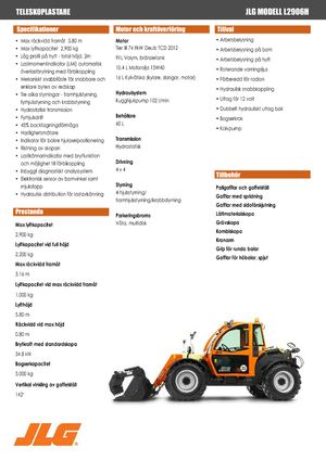 Teleskopické manipulátory JLG L 2906 H