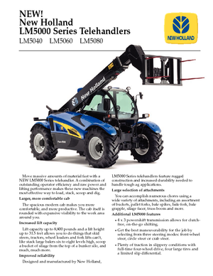 Teleskopické manipulátory New Holland LM 5060 (250)