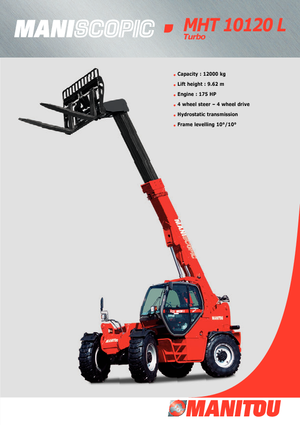 Teleskopické manipulátory Manitou MHT 10120 L Turbo