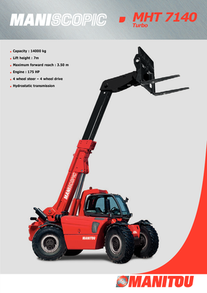 Teleskopické manipulátory Manitou MHT 7140