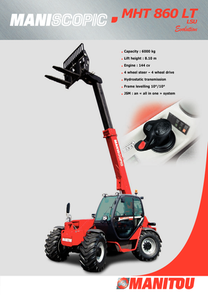Teleskopické manipulátory Manitou MHT 860 LT LSU