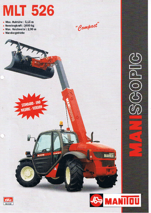 Teleskopické manipulátory Manitou MLT 526 Compact