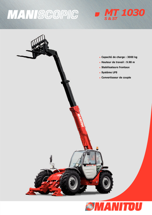 Teleskopické manipulátory Manitou MT 1030 S Evolution