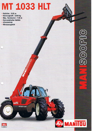 Teleskopické manipulátory Manitou MT 1033 HLT