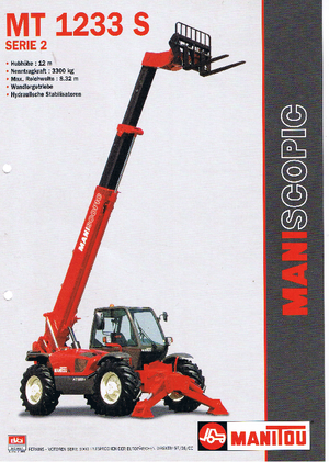 Teleskopické manipulátory Manitou MT 1233 S
