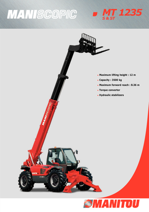 Teleskopické manipulátory Manitou MT 1235 S