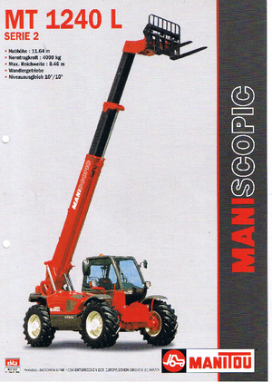 Teleskopické manipulátory Manitou MT 1240 L