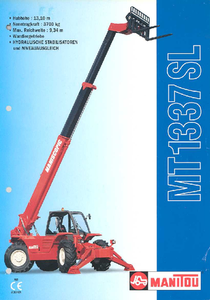 Teleskopické manipulátory Manitou MT 1337 SL