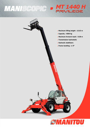 Teleskopické manipulátory Manitou MT 1440 HA