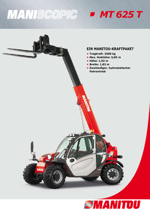 Teleskopické manipulátory Manitou MT 625 T