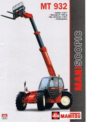 Teleskopické manipulátory Manitou MT 932