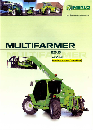 Teleskopické manipulátory Merlo Multifarmer 27.8