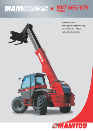 Teleskopické manipulátory Manitou MVT 665 T