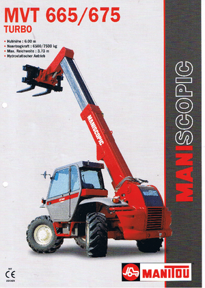 Teleskopické manipulátory Manitou MVT 665 T