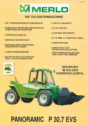Teleskopické manipulátory Merlo P 30.7 EVS