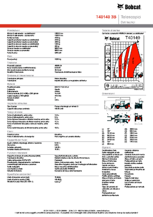 Teleskopické manipulátory Bobcat T40140 IIIB