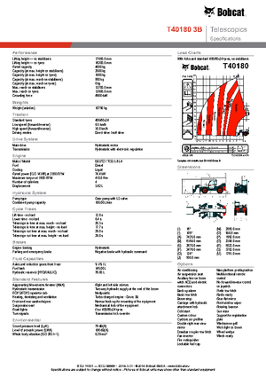 Teleskopické manipulátory Bobcat T40180 IIIB