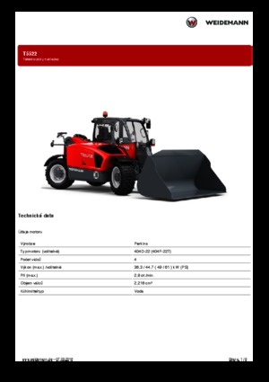 Teleskopické manipulátory Weidemann T5522