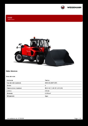 Teleskopické manipulátory Weidemann T5522