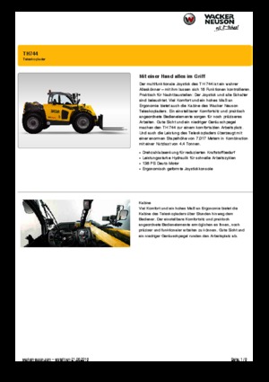 Teleskopické manipulátory Wacker Neuson TH744