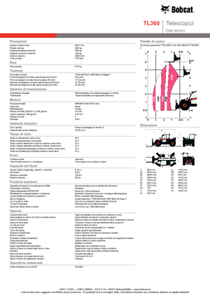 Teleskopické manipulátory Bobcat TL 360
