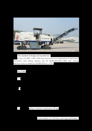 Silniční frézy Zoomlion BG2100B