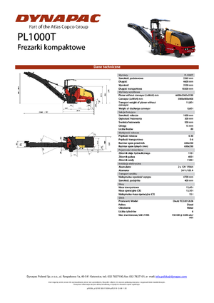 Silniční frézy Dynapac PL 1000 T