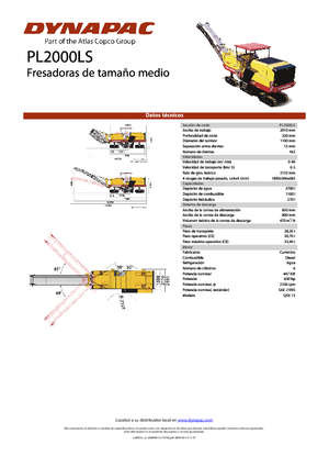 Silniční frézy Dynapac PL 2000 LS