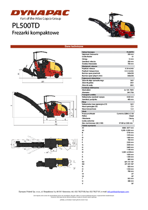 Silniční frézy Dynapac PL 500 TD
