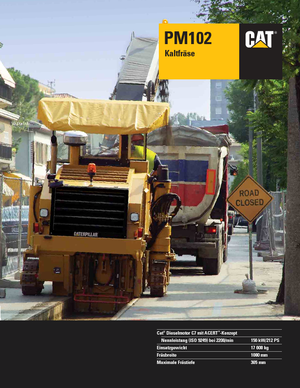 Silniční frézy Caterpillar PM102