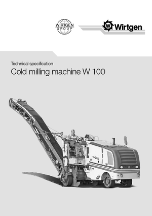Silniční frézy Wirtgen W 100