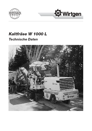 Silniční frézy Wirtgen W 1000 L