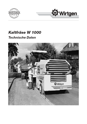 Silniční frézy Wirtgen W 1000