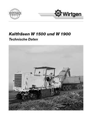 Silniční frézy Wirtgen W 1500