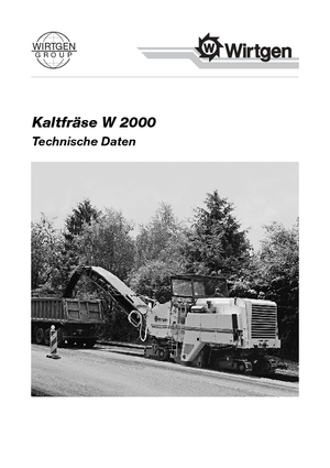 Silniční frézy Wirtgen W 2000