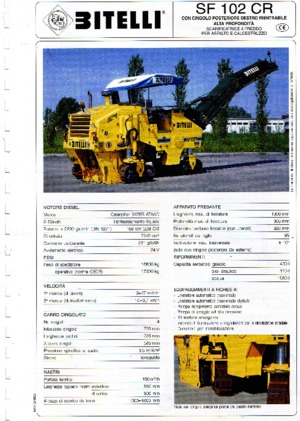 Silniční frézy Bitelli SF 102 CR