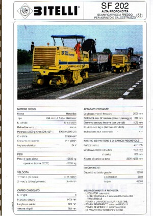 Silniční frézy Bitelli SF 202