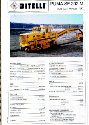 Silniční frézy Bitelli SF 202 M