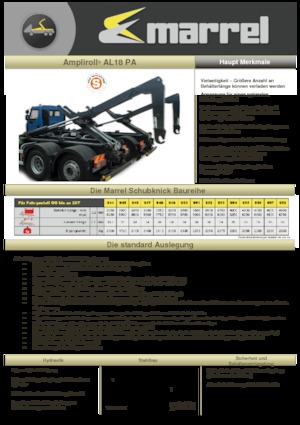 Hákové nosiče kontejnerů Marrel AL 18 PA S 50
