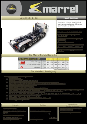 Hákové nosiče kontejnerů Marrel AL 26 DIN 58 B